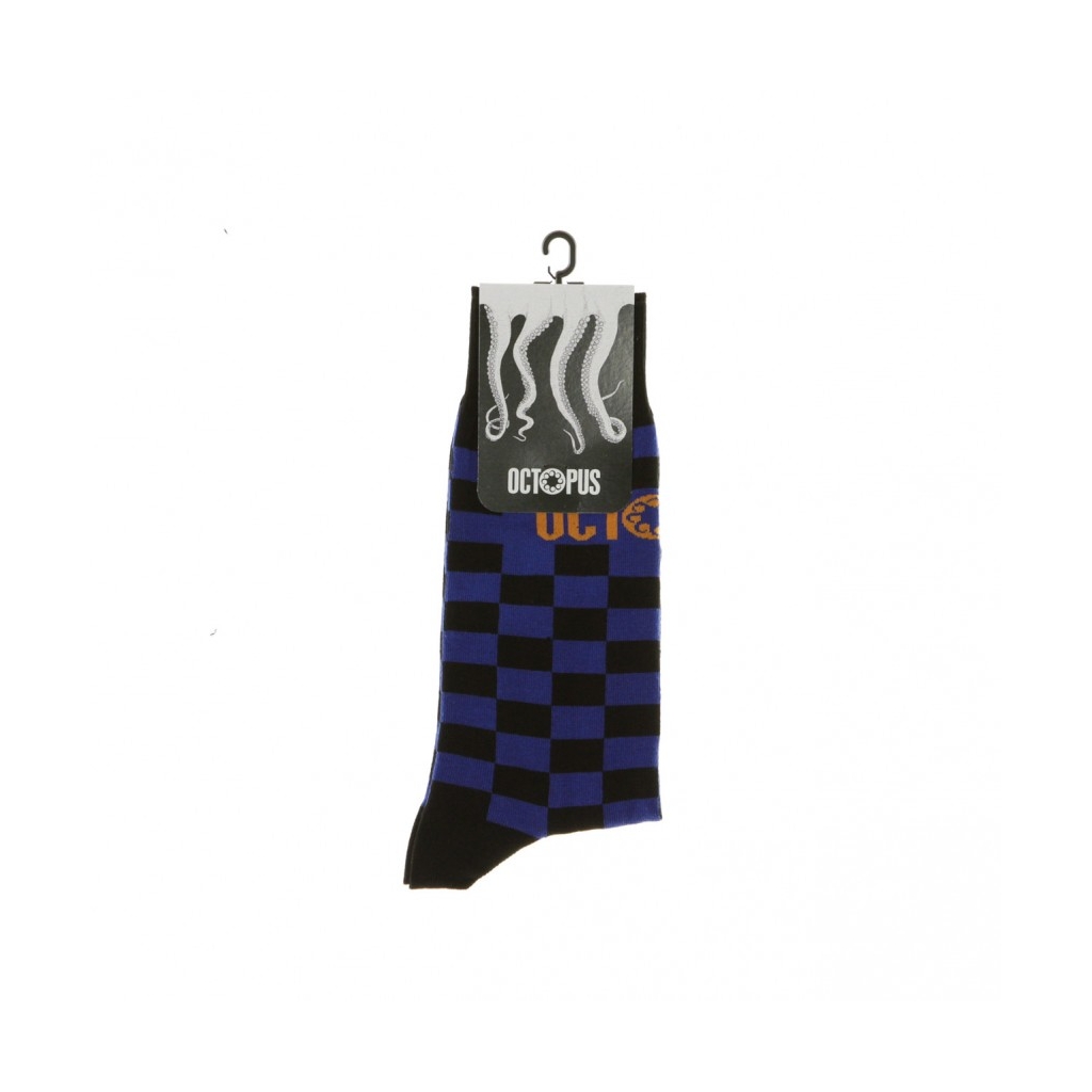 CALZE CHECKERED LOGO SOCKS ELECTRO BLU