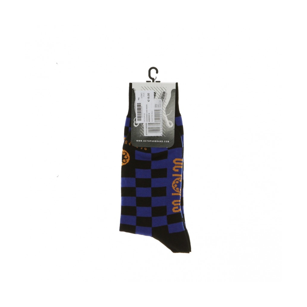 CALZE CHECKERED LOGO SOCKS ELECTRO BLU