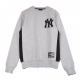 FELPA GIROCOLLO BULBA CHENILLE CHEST LOGO CREW SWEAT NEWYAN GRIGIO MELANGE