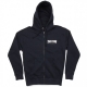 FELPA CAPPUCCIO LOGO ZIP NAVY/BIANCO