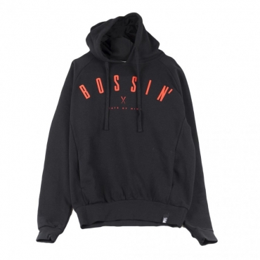 FELPA CAPPUCCIO BOSSIN HOODIE NERO/ROSSO