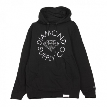 FELPA CAPPUCCIO CIRCLE LOGO HOOD BLACK/WHITE