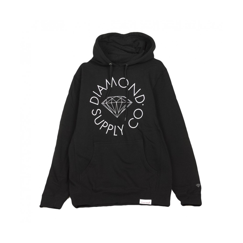 FELPA CAPPUCCIO CIRCLE LOGO HOOD BLACK/WHITE