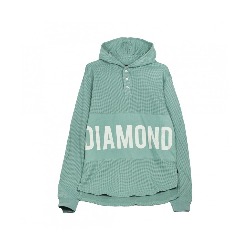 FELPA CAPPUCCIO WINSTON HOODED THERMAL TEAL/WHITE