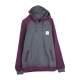 FELPA CAPPUCCIO RUGGED HOODY ANTHRACITE RED