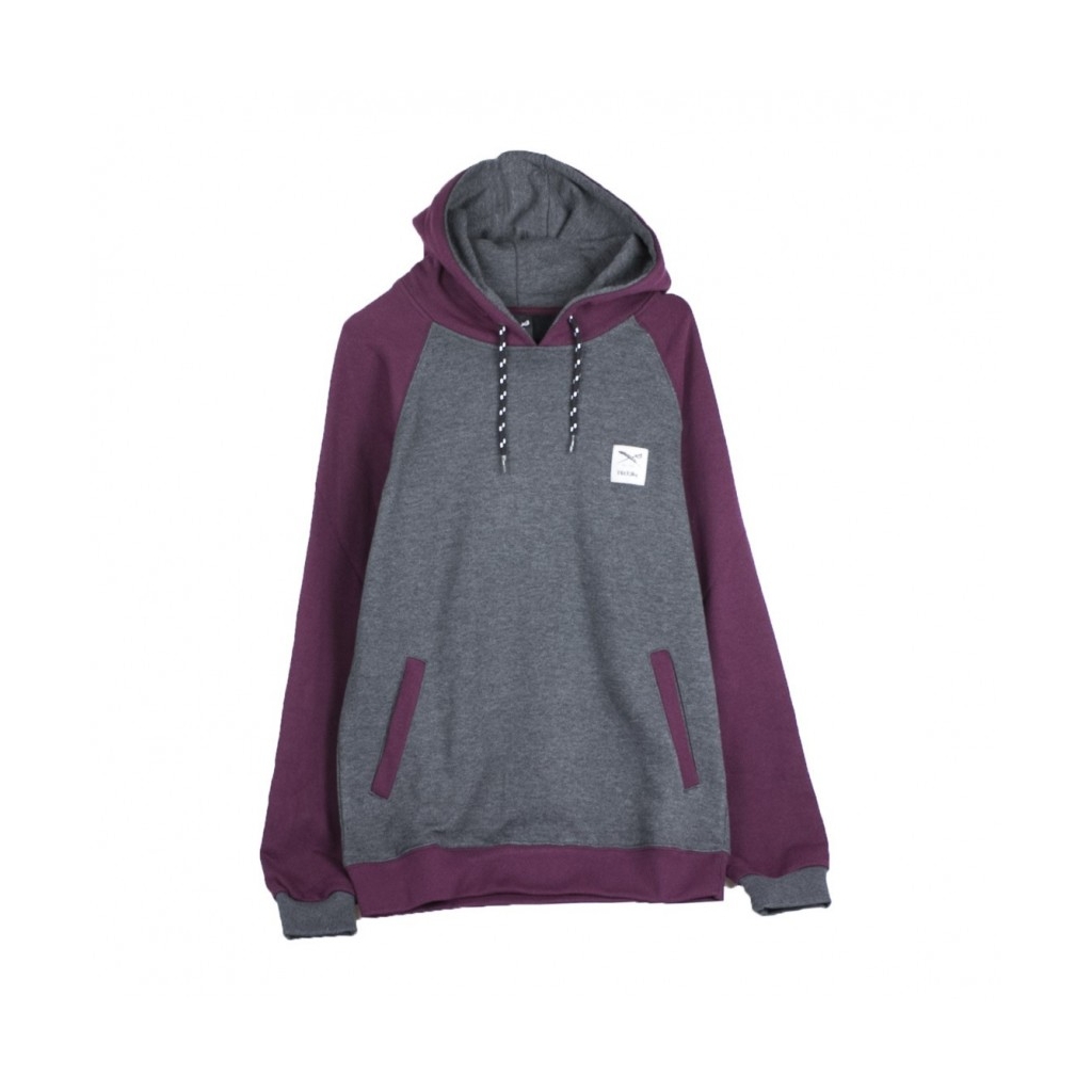 FELPA CAPPUCCIO RUGGED HOODY ANTHRACITE RED