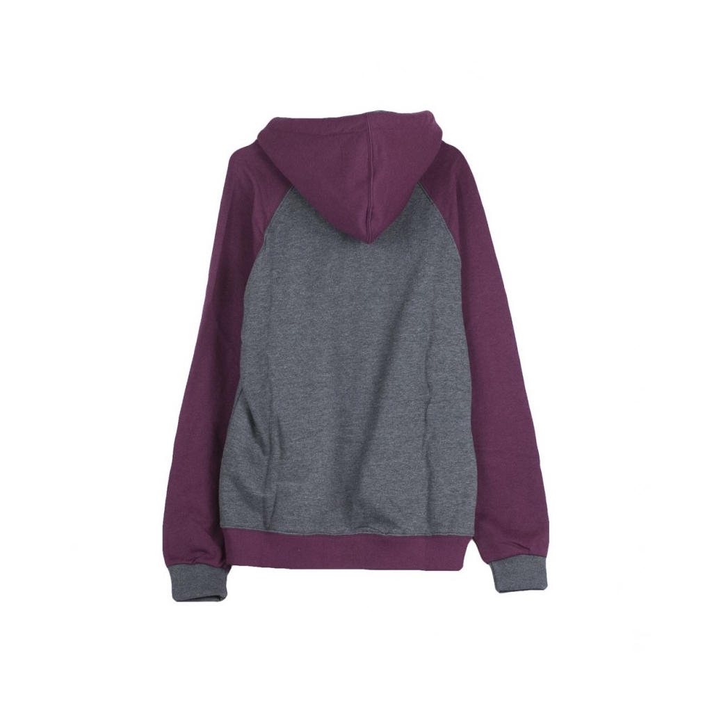 FELPA CAPPUCCIO RUGGED HOODY ANTHRACITE RED