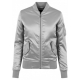 GIUBBOTTO BOMBER LADIES SATIN BOMBER JACKET SILVER