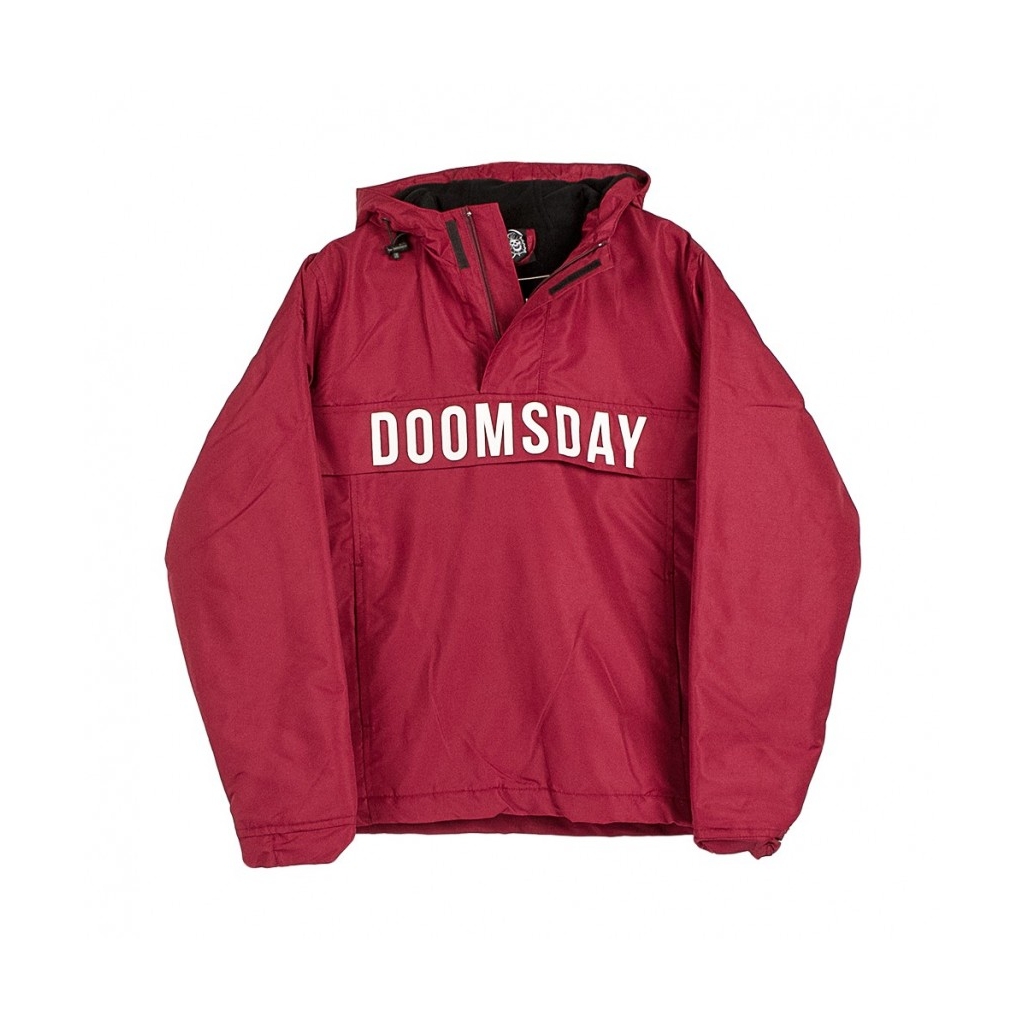 ANORAK HAMMERHEAD PULLOVER JACKET BURGUNDY/WHITE