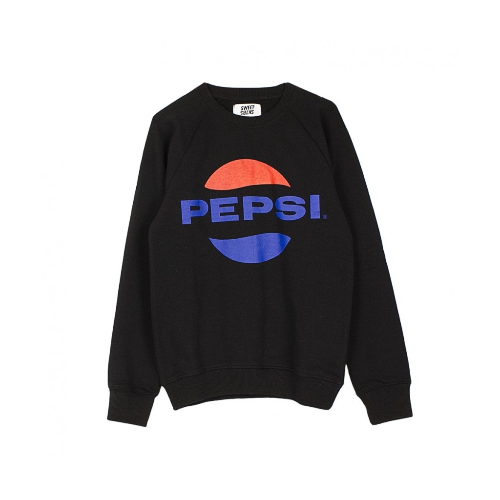 FELPA GIROCOLLO SWEET PEPSI CREW BLACK