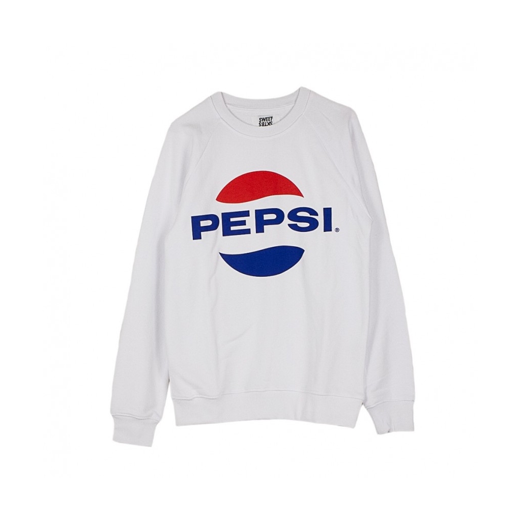 FELPA GIROCOLLO SWEET PEPSI CREW WHITE