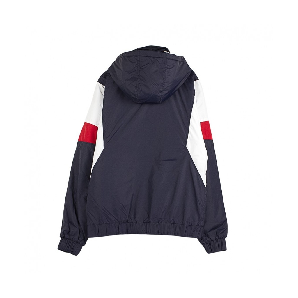 ANORAK 3 TONE PULL OVER NAVY/WHITE/FIRE RED