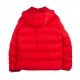 PIUMINO HOODED BOXY PUFFER JACKET FIRE RED