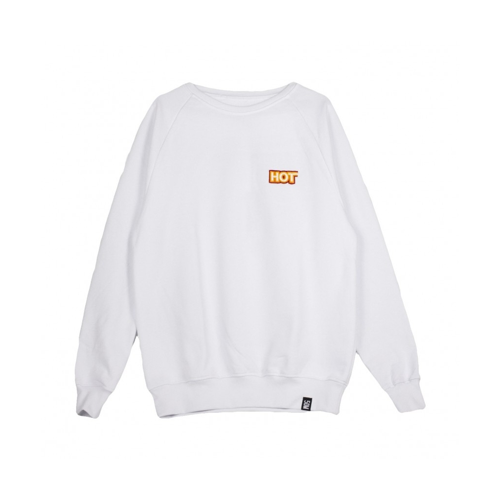 FELPA GIROCOLLO HOT SWEATSHIRT WHITE