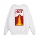 FELPA GIROCOLLO HOT SWEATSHIRT WHITE