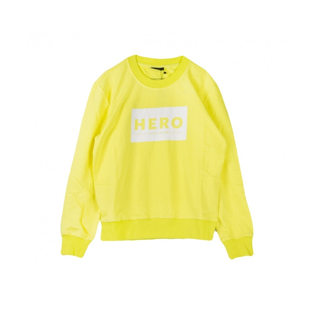 FELPA GIROCOLLO HERO LOGO YELLOW