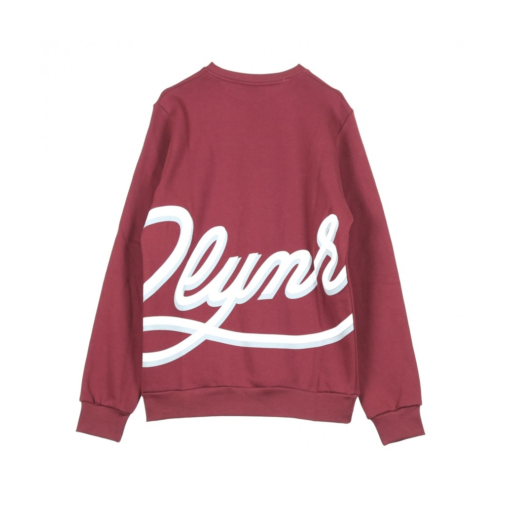 FELPA GIROCOLLO LOW LOGO CREWNECK BRX BURGUNDY