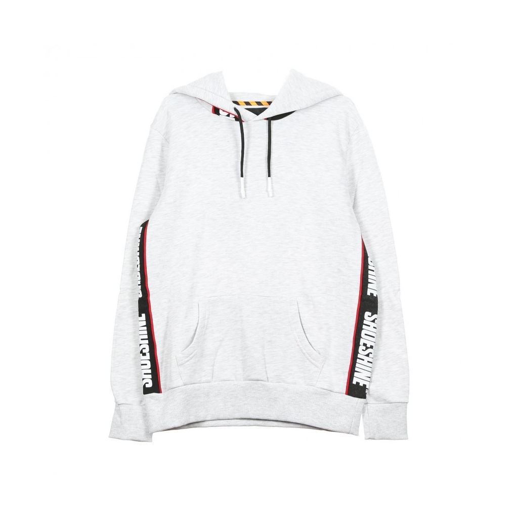 FELPA CAPPUCCIO BAND INSERTS HOODIE LIGHT HEATHER