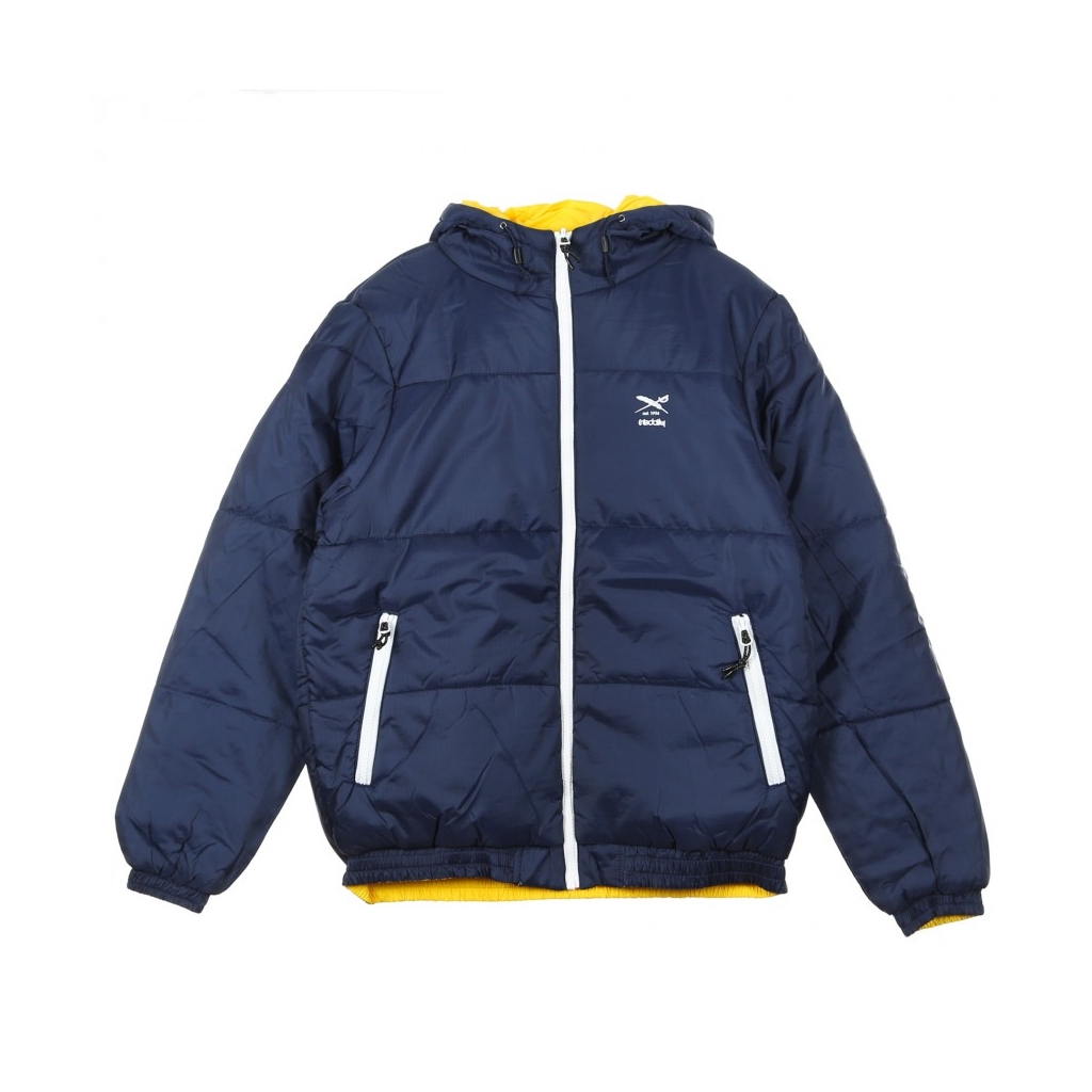 GIACCA A VENTO PUFF TURN JACKET NAVY/YELLOW