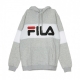 FELPA CAPPUCCIO NIGHT BLOCKED HOODIE LIGHT GREY MEL/BROS/BRIGHT WHITE