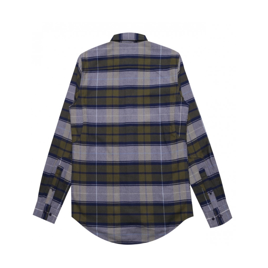 CAMICIA CROOKS  CASTLES SHIRT L/S RAFTER Navy/Green/Grey unico