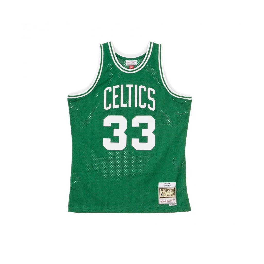 CANOTTA BASKET NBA SWINGMAN JERSEY LARRY BIRD NO33 1985-86 BOSCEL ROAD ORIGINAL TEAM COLORS