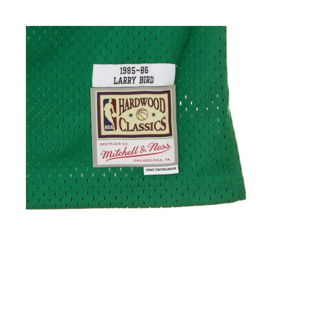 CANOTTA BASKET NBA SWINGMAN JERSEY LARRY BIRD NO33 1985-86 BOSCEL ROAD ORIGINAL TEAM COLORS