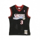 CANOTTA BASKET NBA SWINGMAN JERSEY ALLEN IVERSON NO3 2000-01 PHI76E ROAD ORIGINAL TEAM COLORS