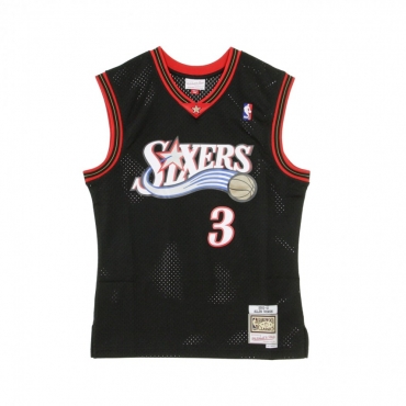 CANOTTA BASKET NBA SWINGMAN JERSEY ALLEN IVERSON NO3 2000-01 PHI76E ROAD ORIGINAL TEAM COLORS