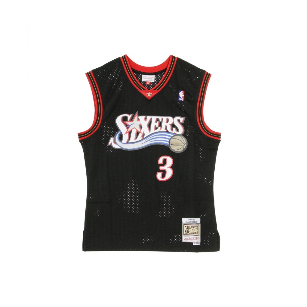 CANOTTA BASKET NBA SWINGMAN JERSEY ALLEN IVERSON NO3 2000-01 PHI76E ROAD ORIGINAL TEAM COLORS