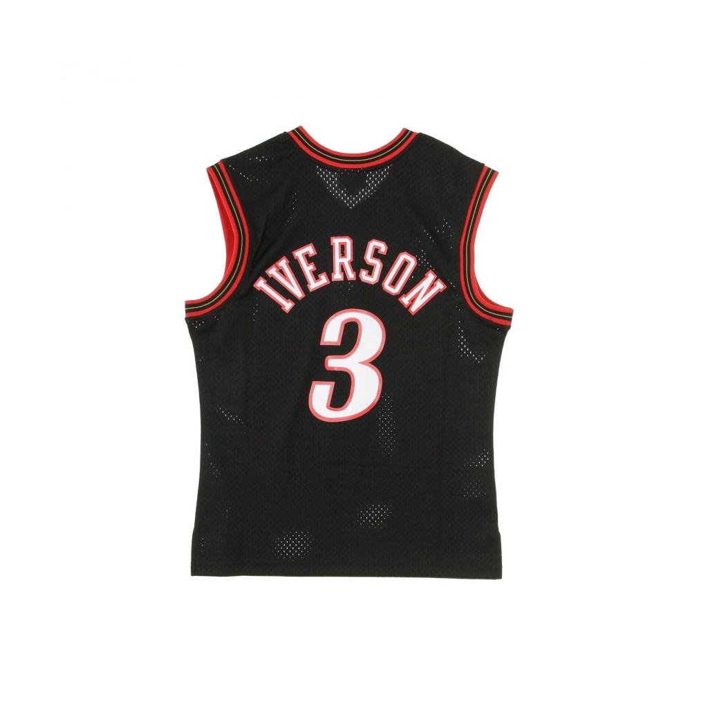 CANOTTA BASKET NBA SWINGMAN JERSEY ALLEN IVERSON NO3 2000-01 PHI76E ROAD ORIGINAL TEAM COLORS