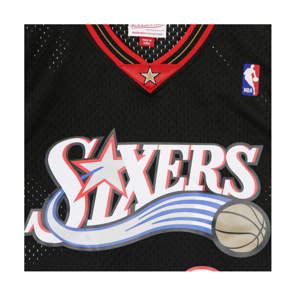 CANOTTA BASKET NBA SWINGMAN JERSEY ALLEN IVERSON NO3 2000-01 PHI76E ROAD ORIGINAL TEAM COLORS