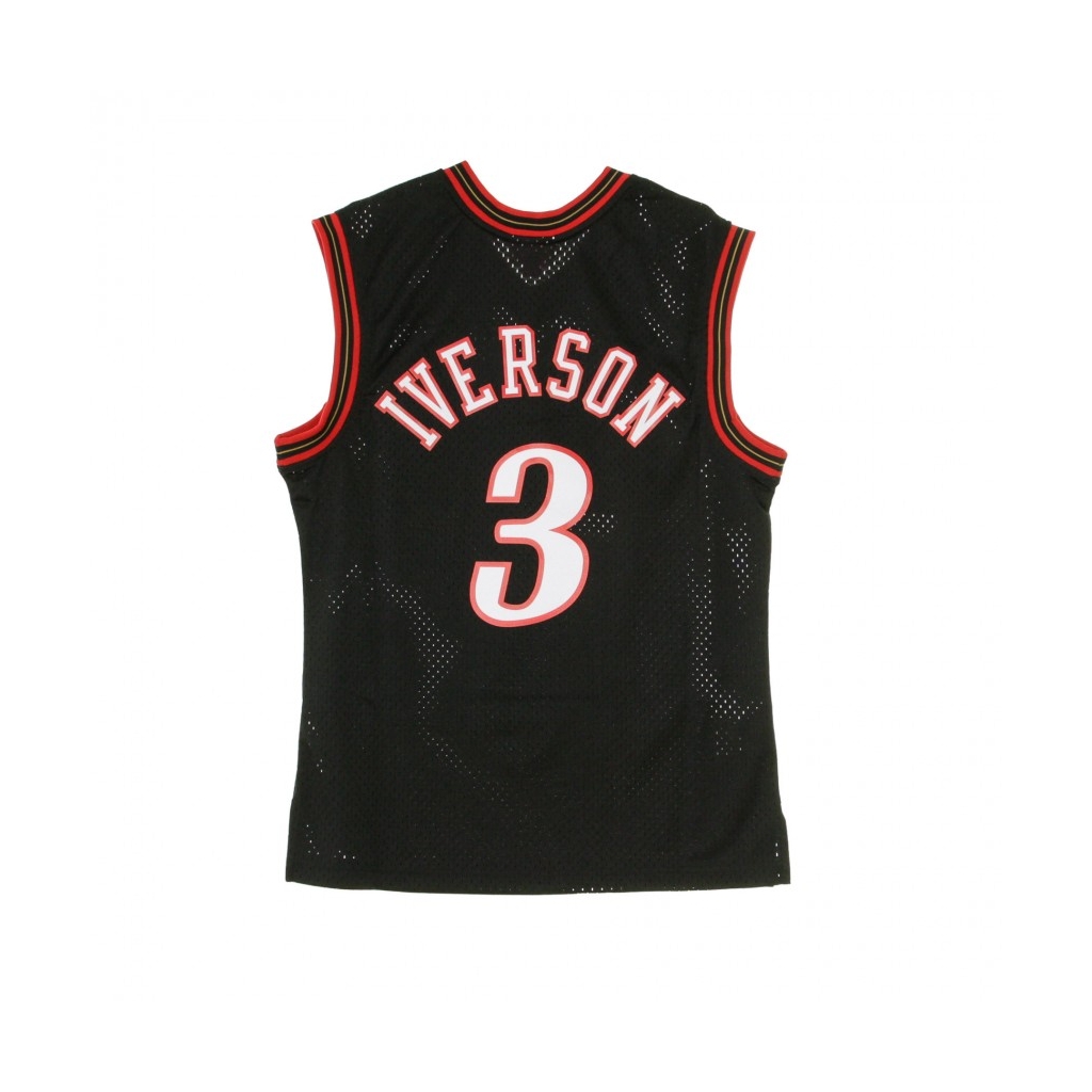 CANOTTA BASKET NBA SWINGMAN JERSEY ALLEN IVERSON NO3 2000-01 PHI76E ROAD ORIGINAL TEAM COLORS