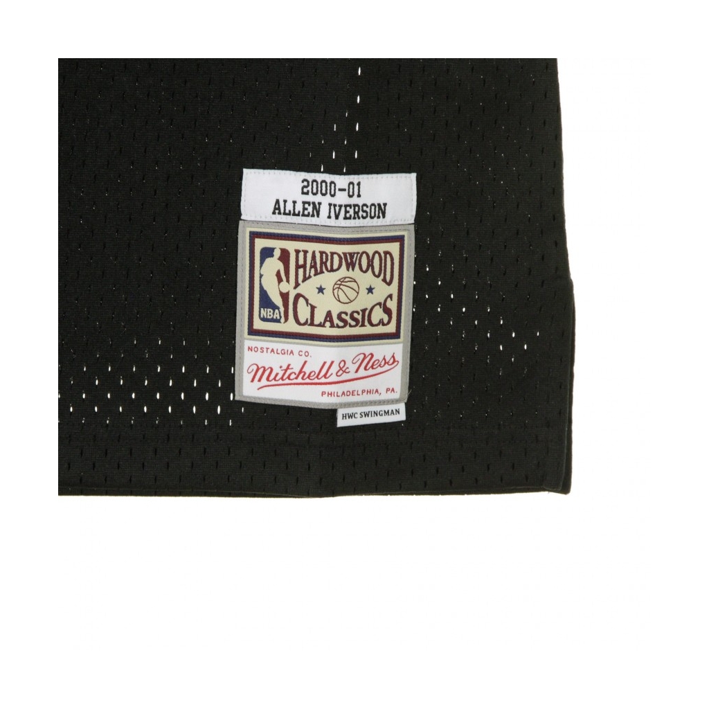 CANOTTA BASKET NBA SWINGMAN JERSEY ALLEN IVERSON NO3 2000-01 PHI76E ROAD ORIGINAL TEAM COLORS