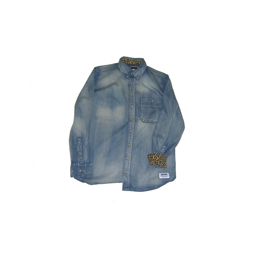 CAMICIA WRUNG SHIRT L/S THE WORKS Denim/Leopard unico