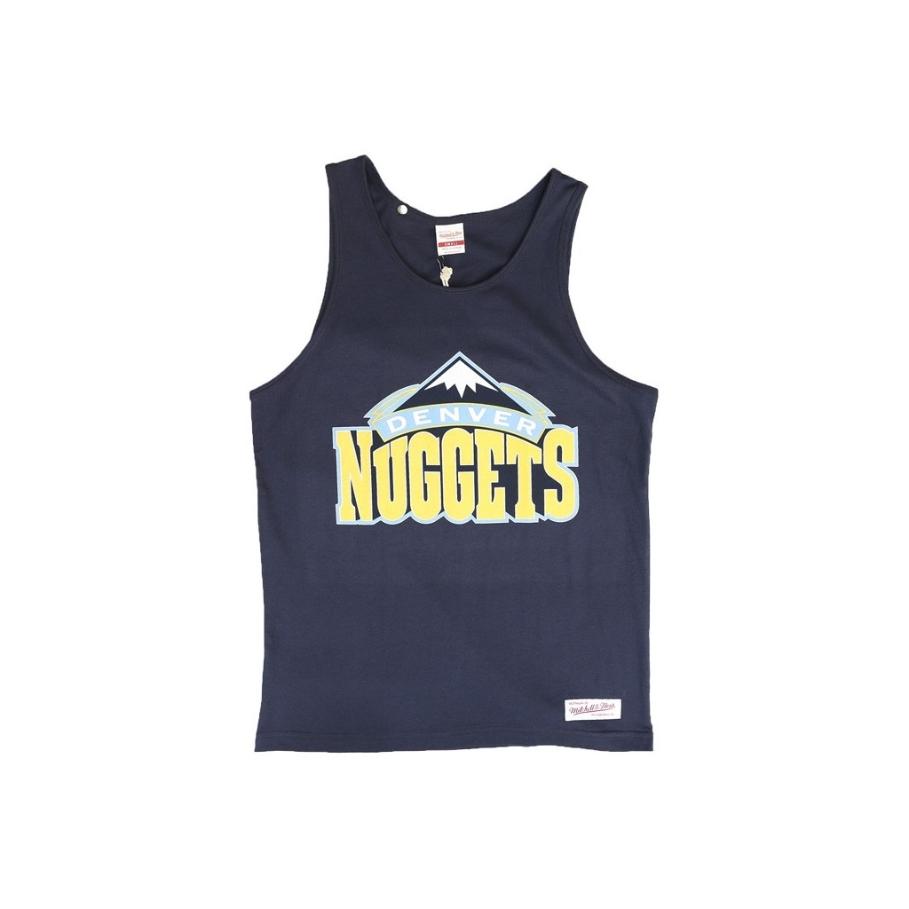 CANOTTA MITCHELL  NESS TANK TOP NBA DENVER NUGGETS TEAM ARCH Navy unico