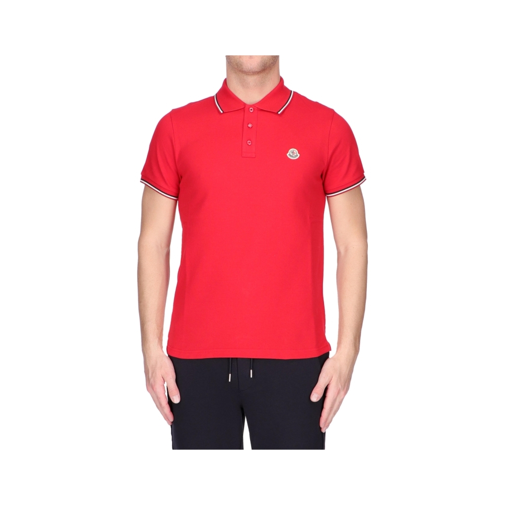 red moncler polo shirt