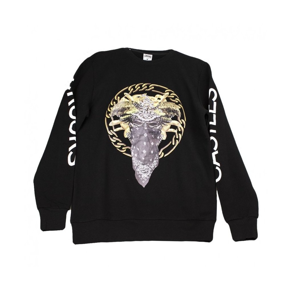 FELPA GIROCOLLO CULTIVATED LUX MEDUSA SWEATSHIRT NERO/MULTI
