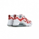 SCARPA BASSA AIR MAX 200 WHITE/UNIVERSITY RED/METALLIC SILVER