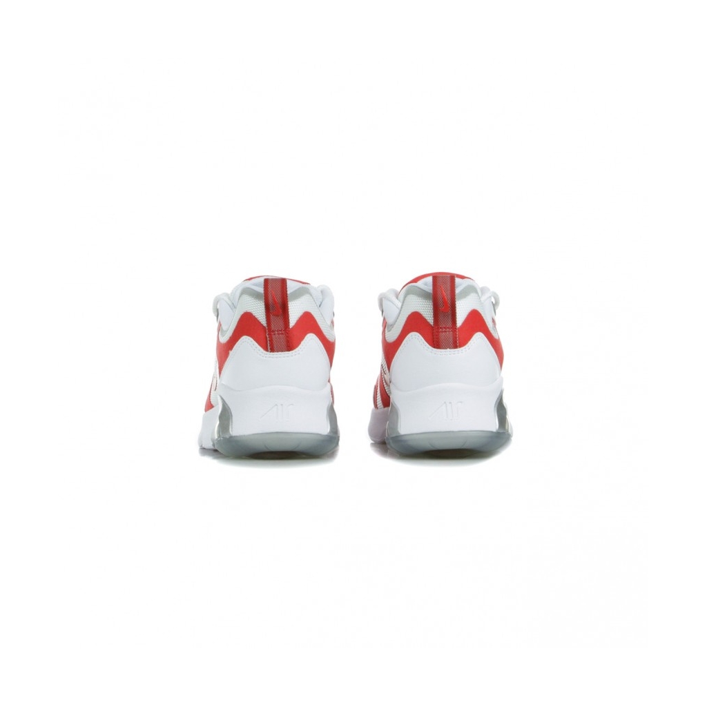 SCARPA BASSA AIR MAX 200 WHITE/UNIVERSITY RED/METALLIC SILVER