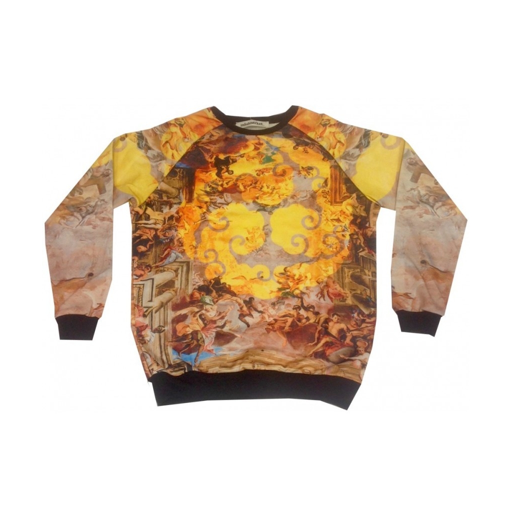 FELPA GIROCOLLO MINIMARKET SWEATSHIRT CREWNECK SOFFITTO ARANCIO All Over unico