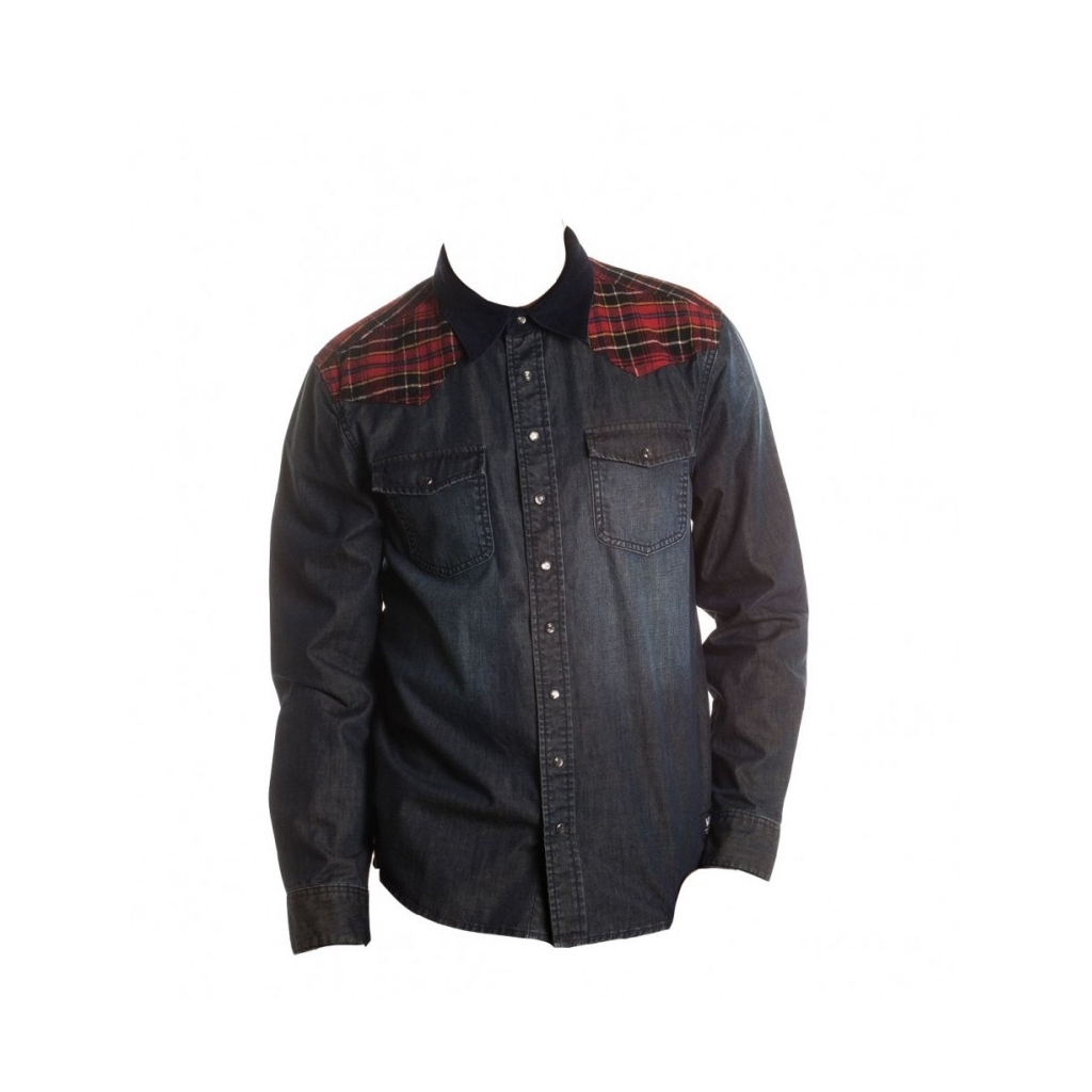 CAMICIA WRUNG SHIRT L/S WILDLIFE Indigo unico