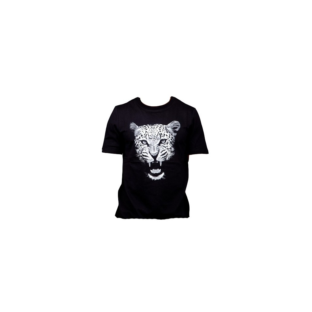 MAGLIETTA WRUNG T-SHIRT ANIMAL INSTINCT Black/SnowLeopard unico