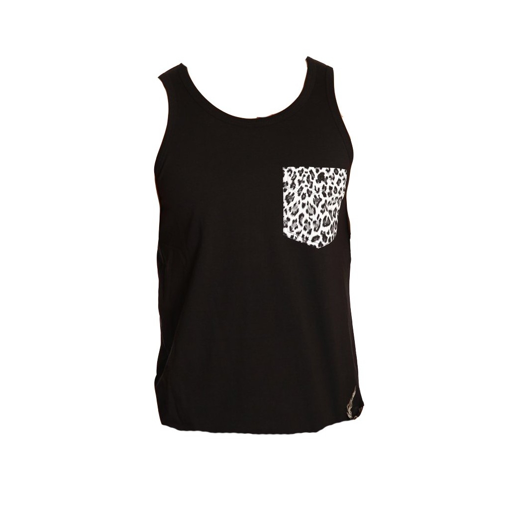 CANOTTA WRUNG CTANK TOP ISLAND Black/SnowLeopard unico