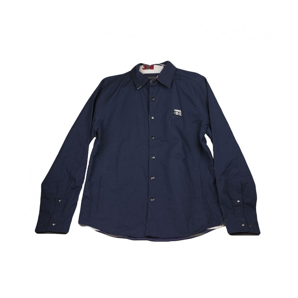 CAMICIA REIGN WOVEN REVERSIBLE SHIRT NAVY