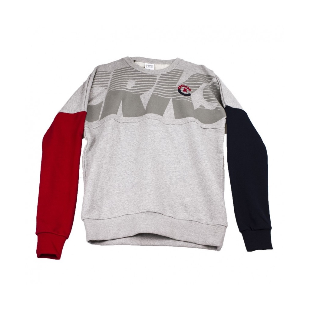 FELPA GIROCOLLO CROOKSTECH KNIT DOLMAN CREW SWEATSHIRT GRIGIO MELANGE/MULTI