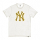 MAGLIETTA MLB SPLITTER METALLIC PACK TEE NEYYAN WHITE/GOLD