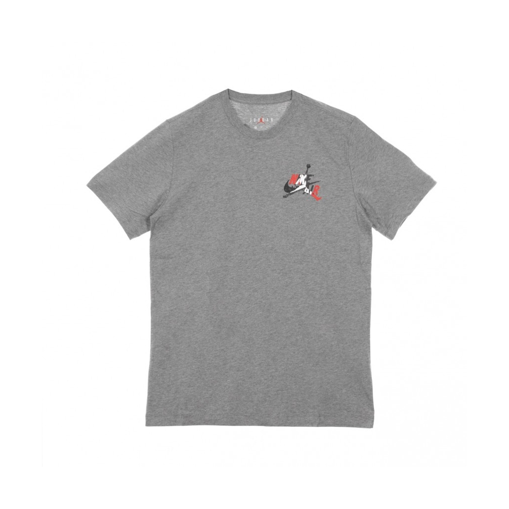 MAGLIETTA JUMPMAN GRAPHIC TEE CARBON HEATHER/WHITE