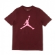 MAGLIETTA JUMPMAN CREW NIGHT MAROON/DIGITAL PINK