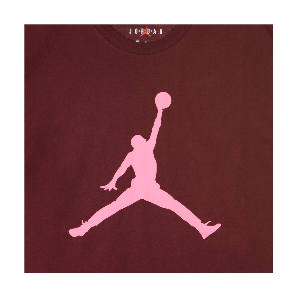 MAGLIETTA JUMPMAN CREW NIGHT MAROON/DIGITAL PINK